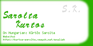 sarolta kurtos business card